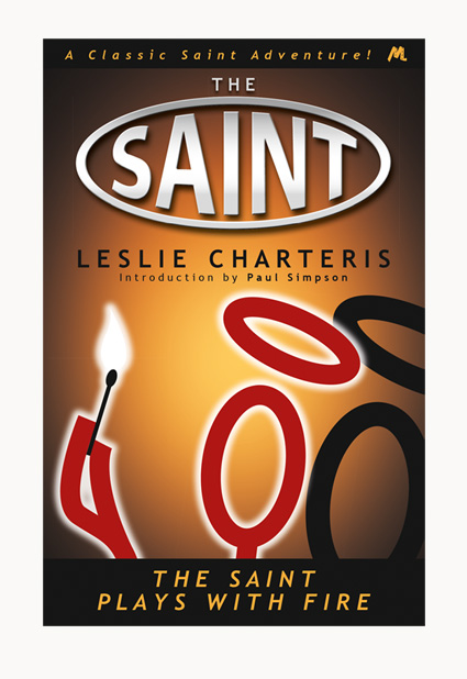 Andrew Howard designed book cover 'The Saint Plays With Fire'